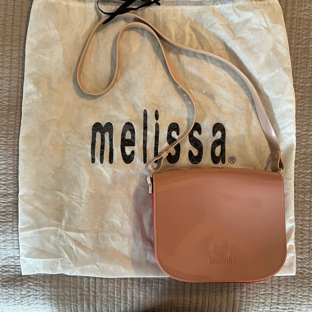 🤩 Melissa crossbody plastic bag red and pink Brand New